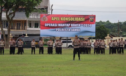Kapolresta Jambi Pimpin Apel Konsolidasi Operasi Mantap Brata-2024.