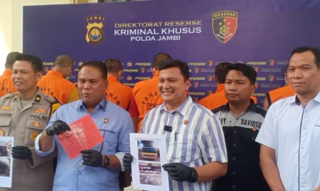 Ditreskrimsus Polda Jambi Gelar Konferensi Pers Ungkap Kasus Tindak Pidana di Bidang Minyak dan Gas Bumi (Migas)