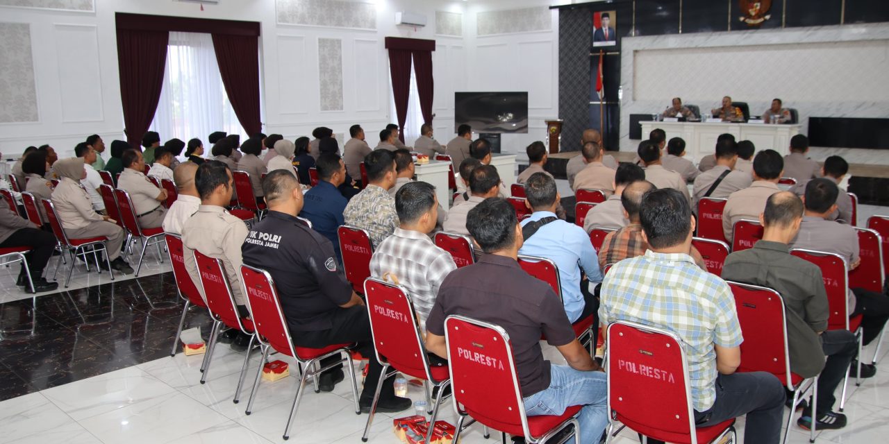 Pimpin Pra Audit Kinerja Itwasda Tahap II, Wakapolresta Jambi Sampaikan Arahan Kapolresta.