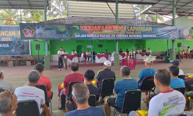 Kejuaraan Tenis Lapangan Danrem Cup 2024 Resmi Dibuka di Kota Jambi