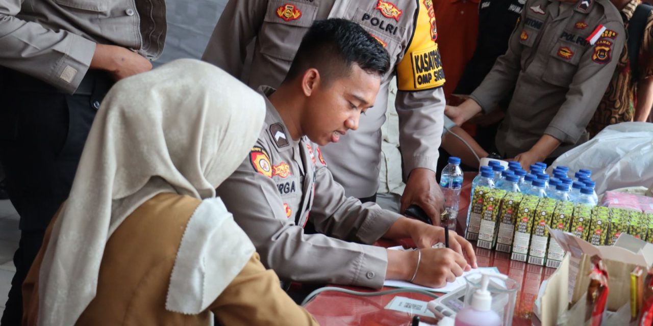 Polres Tebo Gelar Donor Darah Serentak Dalam Rangka Hari Jadi ke -73 Humas Polri