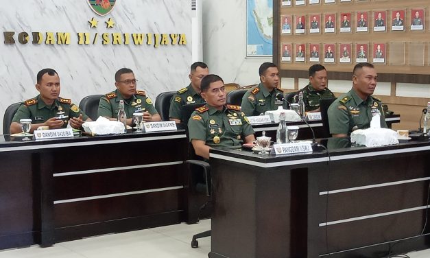 Kodam II/Sriwijaya Ikuti Zoom Meeting Launching Gerakan Nasional Pangan Merah Putih Menuju Swasembada Pangan Berkelanjutan