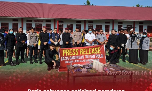 Razia Gabungan Antisipasi Peredaran Narkoba dan Barang Terlarang di Lapas Tebo Dalam Rangka Mendukung Asta Cita Presiden RI