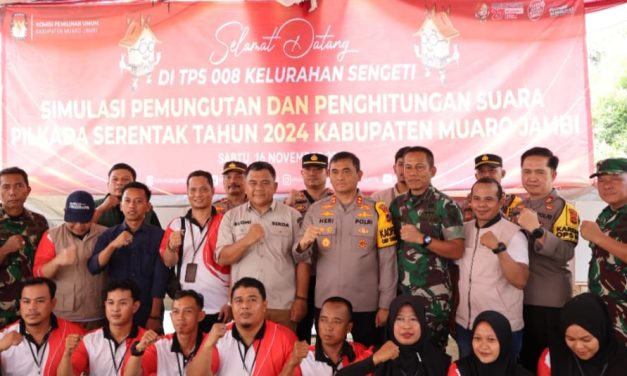Komisi Pemilihan Umum Kabupaten Muaro Jambi Gelar Agenda Simulasi Pemungutan Serta Penghitungan Suara Pemilihan Kepala Daerah Muaro Jambi Tahun 2024