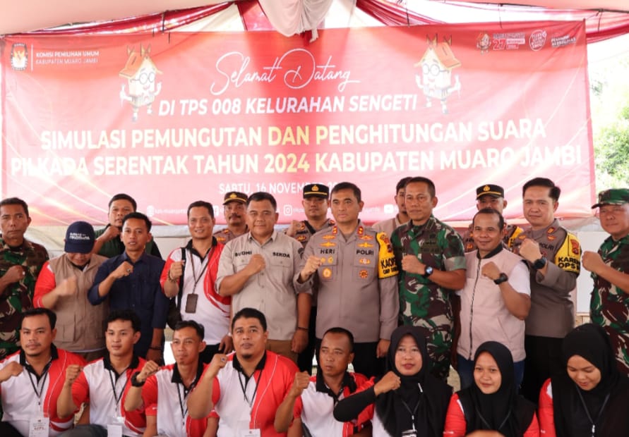 Komisi Pemilihan Umum Kabupaten Muaro Jambi Gelar Agenda Simulasi Pemungutan Serta Penghitungan Suara Pemilihan Kepala Daerah Muaro Jambi Tahun 2024