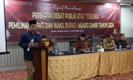 Komisi Pemilihan Umum Kabupaten Muaro Jambi Gelar Rapat Koordinasi Terkait Persiapan Debat Publik atau Terbuka Untuk Pemilihan Bupati dan Wakil Bupati Kabupaten Muaro Jambi Tahun 2024