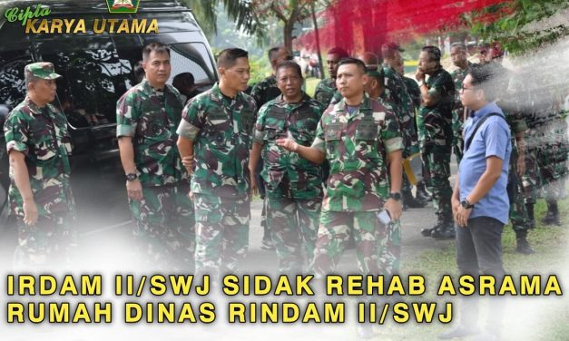 Irdam II/Sriwijaya Sidak Progres Rehab Perumahan TNI AD di Rindam II/Sriwijaya