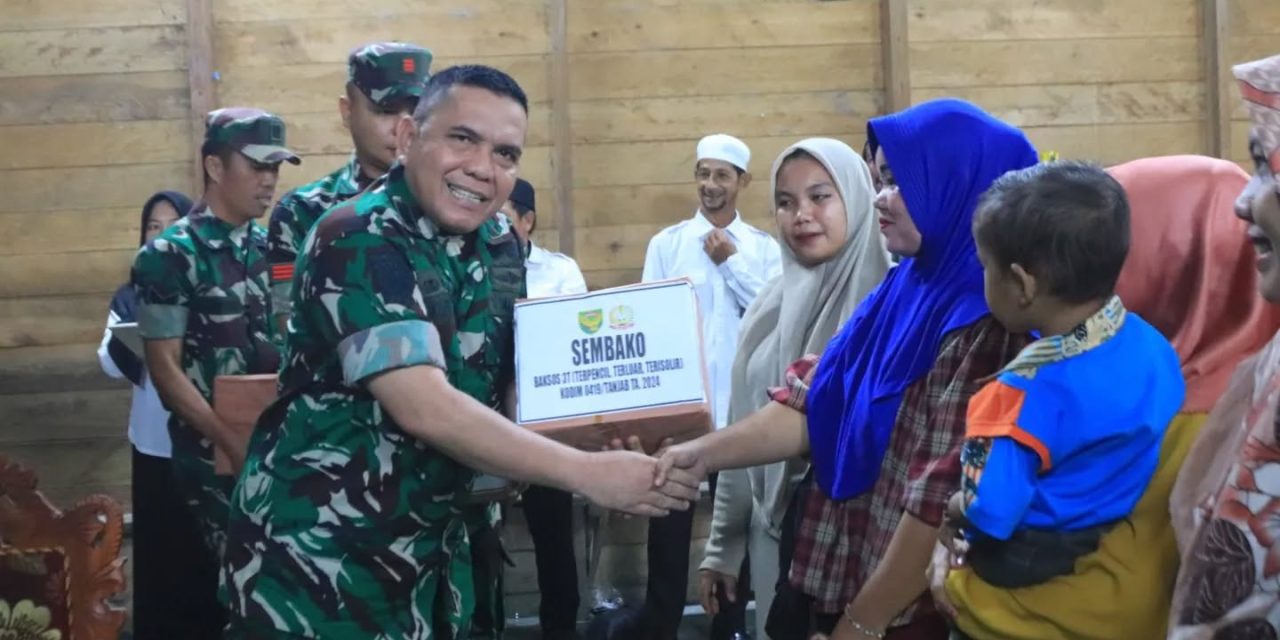 Peduli Wilayah 3T dan Kumuh, Kodim 0419/Tanjab Gelar Bakti Sosial untuk Dorong Ekonomi dan Kesehatan