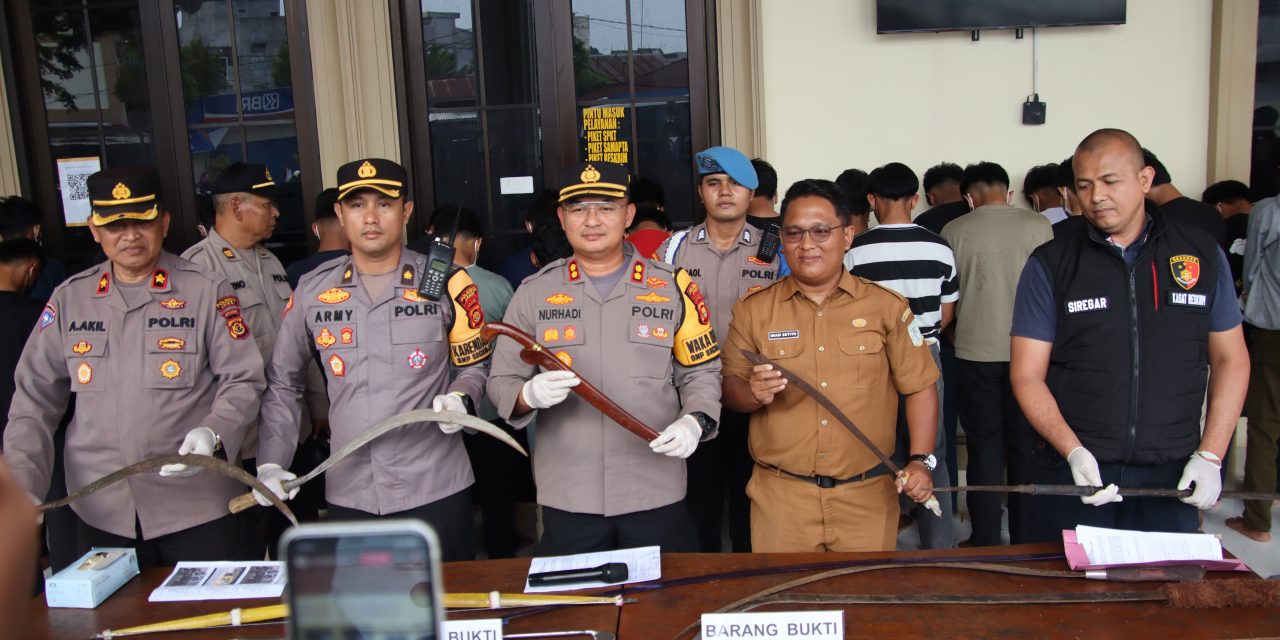 Satreskrim Polresta Jambi Berhasil Amankan 32 Pelaku Tawuran Antar Kelompok Pelajar