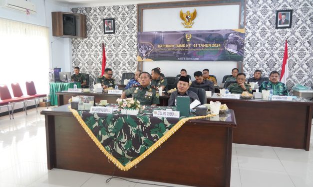 Dipimpin Kasad, Danrem 042/Gapu Ikuti Rapat Purna TMMD ke-45 Tahun 2024 melalui Vicon
