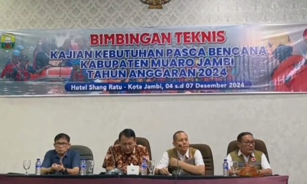 BPBD Kabupaten Muaro Jambi Menggelar Bimtek Kajian Kebutuhan Pasca Bencana Kabupaten Muaro Jambi 2024