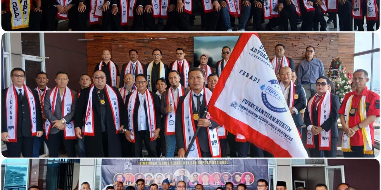 Pelantikan Dewan Pimpinan Pusat ( DPP ) Organisasi Advokat Paralegal FERADI WPI Masa Bakti 2024 – 2029