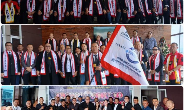 Pelantikan Dewan Pimpinan Pusat ( DPP ) Organisasi Advokat Paralegal FERADI WPI Masa Bakti 2024 – 2029