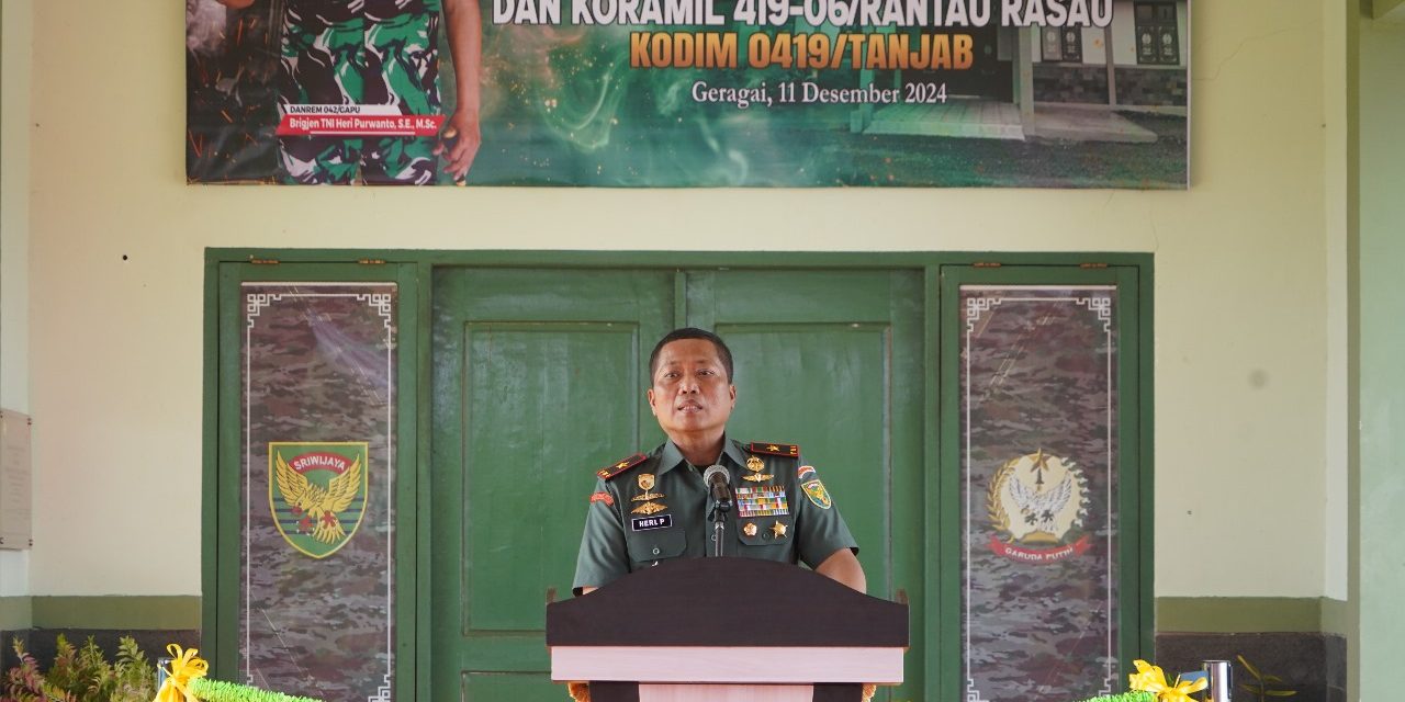 Danrem 042/Gapu Resmikan Dua Koramil Baru di Tanjab Timur