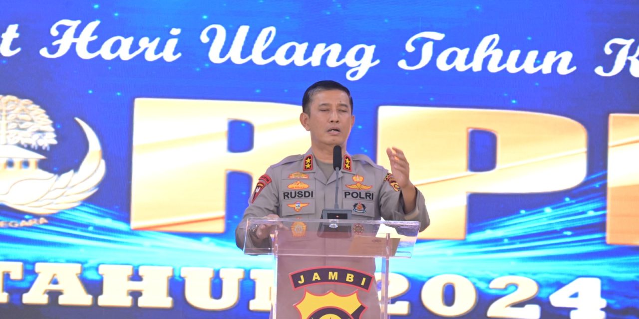 Polda Jambi menggelar syukuran HUT KORPRI yang ke-53 di Aula Lantai 3 Gedung Siginjai Wira Bhakti pada Kamis