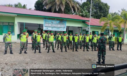 Kesiapan Pasukan Jelang Nataru 2024, Koramil Jajaran wilayah Sarolangun Gelar Apel Siaga