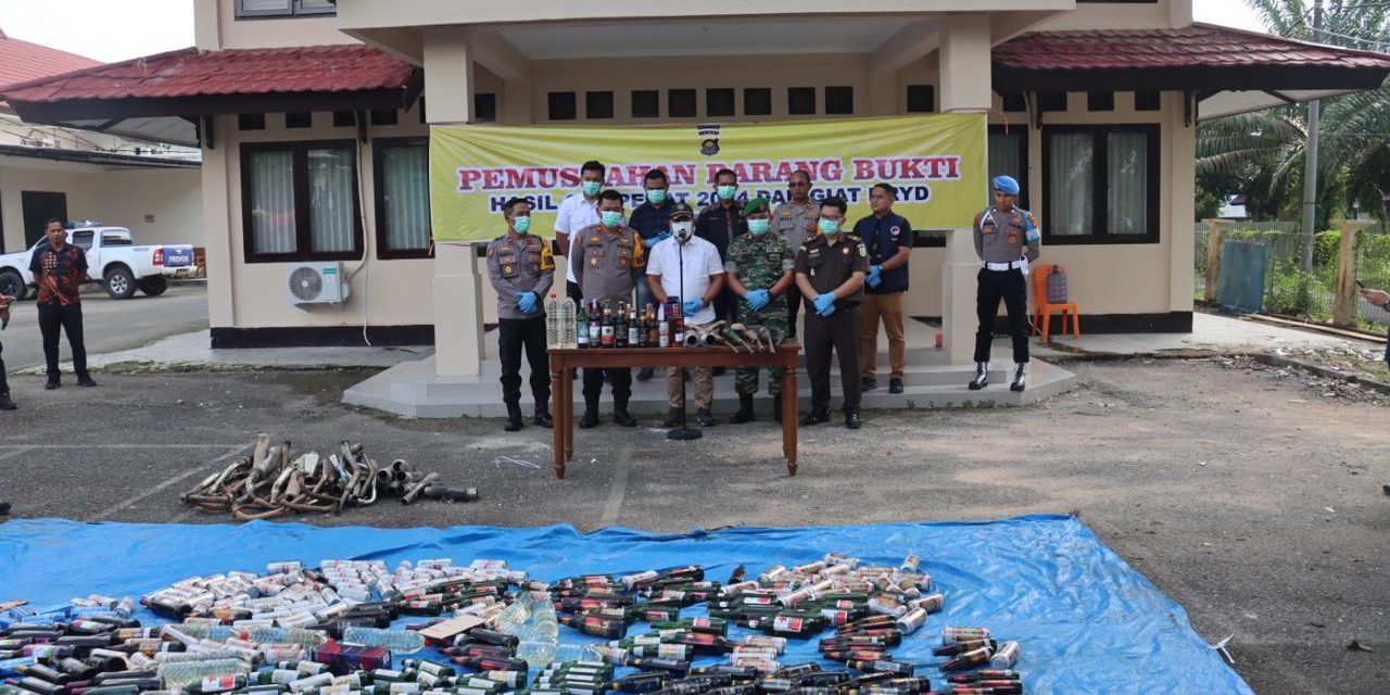 Polres Tebo Gelar Rilis Akhir Tahun 2024 dan Pemusnahan Barang Bukti Hasil Operasi Pekat