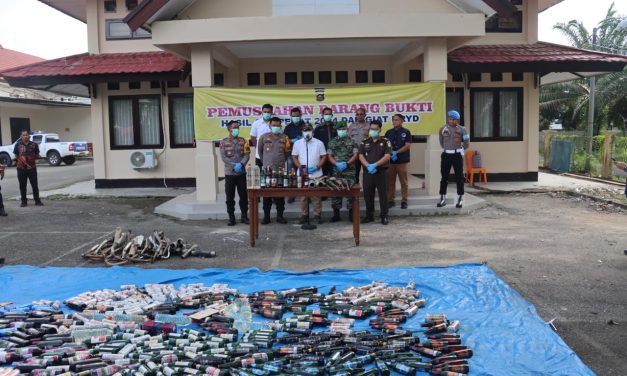 Polres Tebo Gelar Rilis Akhir Tahun 2024 dan Pemusnahan Barang Bukti Hasil Operasi Pekat