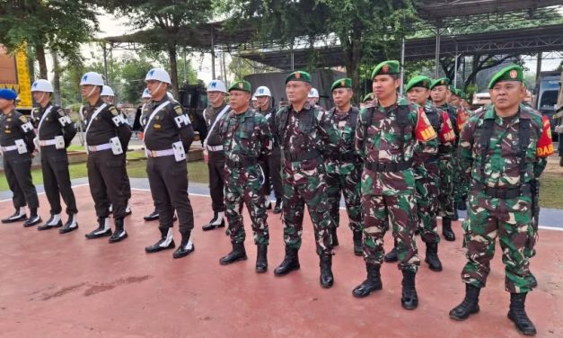 Kodim 0418/Palembang mengikuti Apel gelar pasukan PAM pergantian Tahun baru 2024-2025