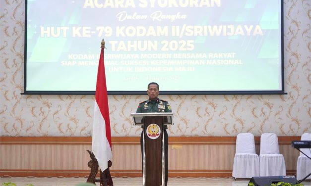 Syukuran Peringatan Hari Ulang Tahun ke-79 Kodam II/Sriwijaya Tahun 2025