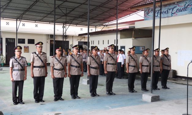 Kapolres Tebo Pimpin Serah Terima Jabatan Sejumlah Pejabat Utama