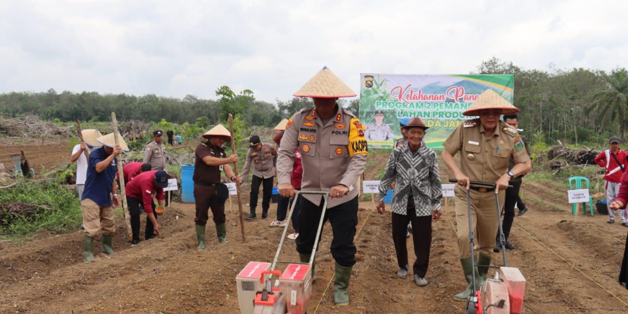 Polres Tebo Bersama Pemda Tanam Jagung Serentak Dukung Ketahanan Pangan