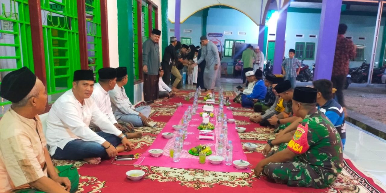 Acara Pengajian di Masjid Desa Sungai Gedang Dihadiri Babinsa dan Bhabinkantibmas