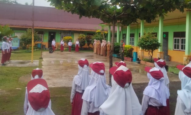 Serda Ariffudin Ajak Pelajar Jaga Persatuan Bangsa dalam kegiatan Upacara Bendera di SDN 178 Butang Baru