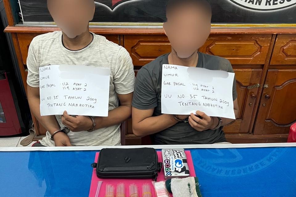 Satresnarkoba Polres Tebo Ungkap Dua Kasus Peredaran Narkotika Jenis Sabu di Desa Aur Cino