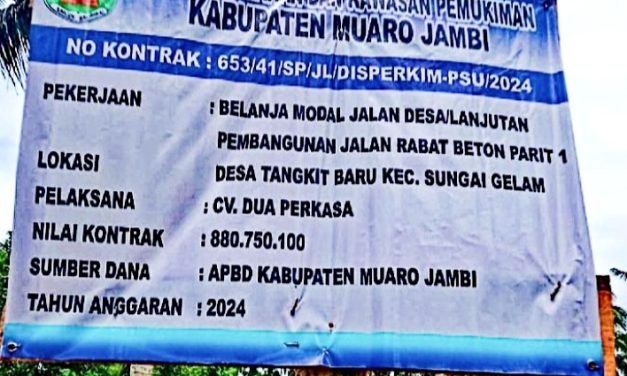 Pekerjaan jalan rabat beton Gunakan dana APBD tahun 2024 Asal jadi