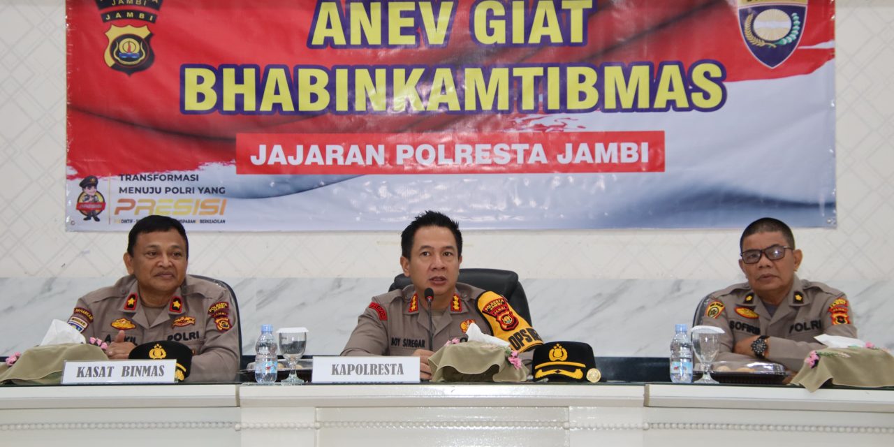 Kapolresta Jambi Pimpin Analisa dan Evaluasi Bhabinkamtibmas Bulan Januari 2025