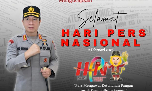 Kapolresta Jambi “Selamat HPN 2025” Pers Sebagai Jendela Dunia, Penyampai Informasi Yang Membangun, Akurat, Berimbang dan Mengedukasi