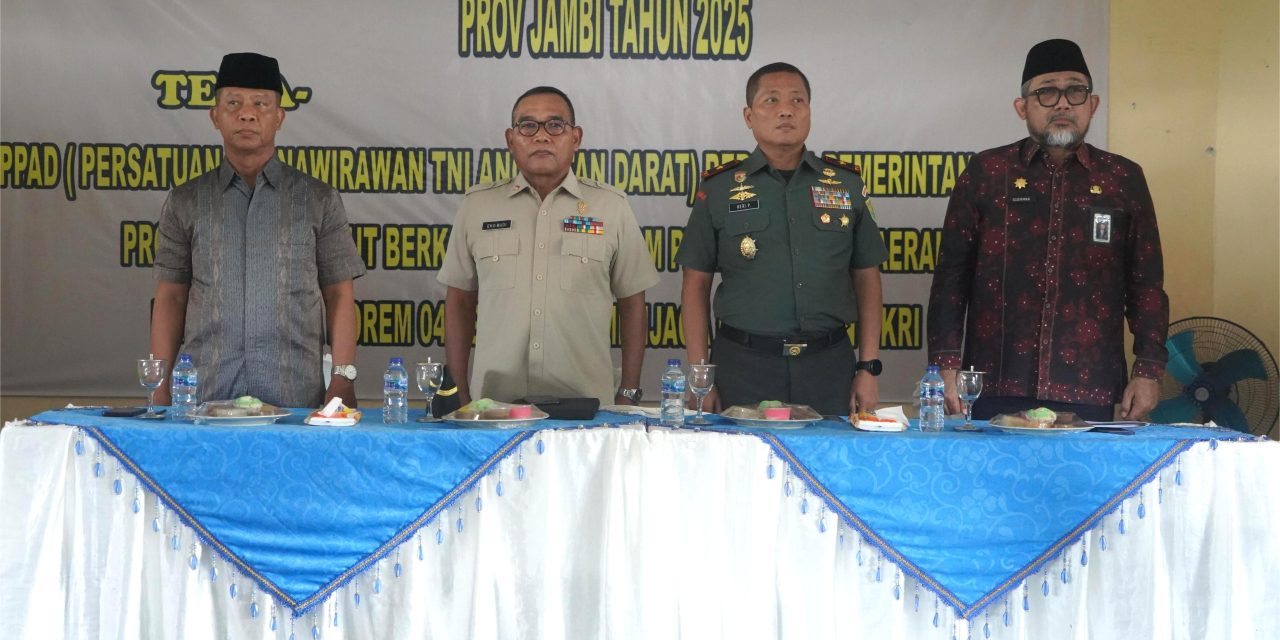 Danrem 042/Gapu menghadiri Musda PPAD Provinsi Jambi Tahun 2025