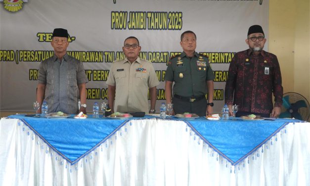 Danrem 042/Gapu menghadiri Musda PPAD Provinsi Jambi Tahun 2025