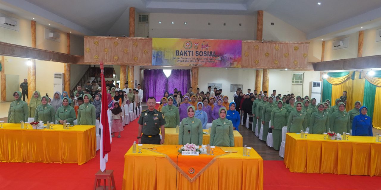 HUT Dharma Pertiwi Ke-61, Persit Koorcab Rem 042 gelar kegiatan Bakti Sosial