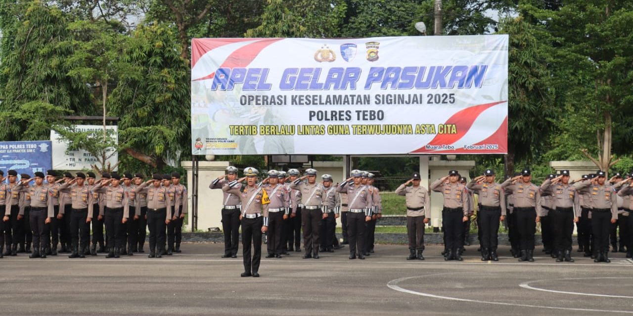 Kapolres Tebo Pimpin Langsung Lat Pra Operasi kepolisian Keselamatan Siginjai 2025