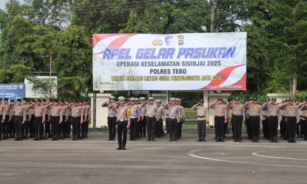 Kapolres Tebo Pimpin Langsung Lat Pra Operasi kepolisian Keselamatan Siginjai 2025