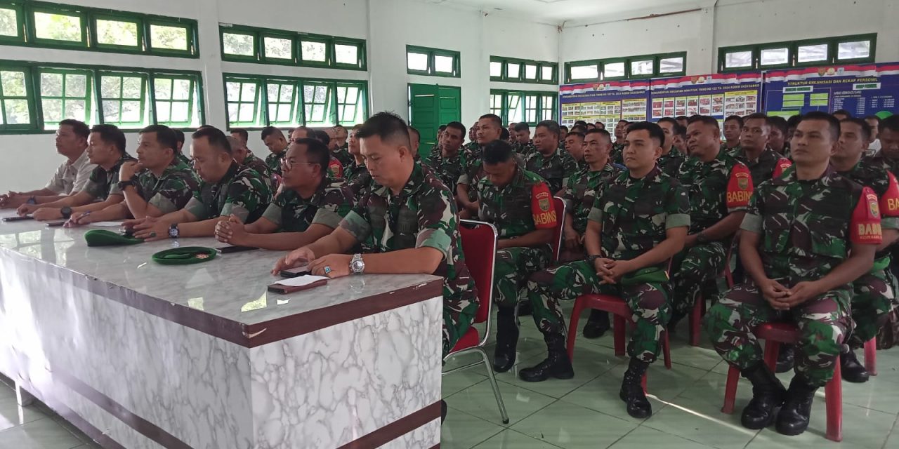 Pengarahan Danrem 042/Gapu melalui Vicon Kepada Kodim 0420/Sarko dan seluruh jajaran Korem 042/Gapu