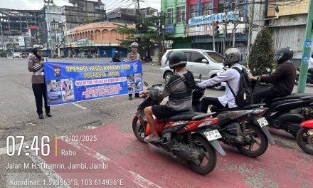 Satlantas Polresta Jambi Tingkatkan Kesadaran Berlalu Lintas di Operasi Keselamatan Siginjai 2025