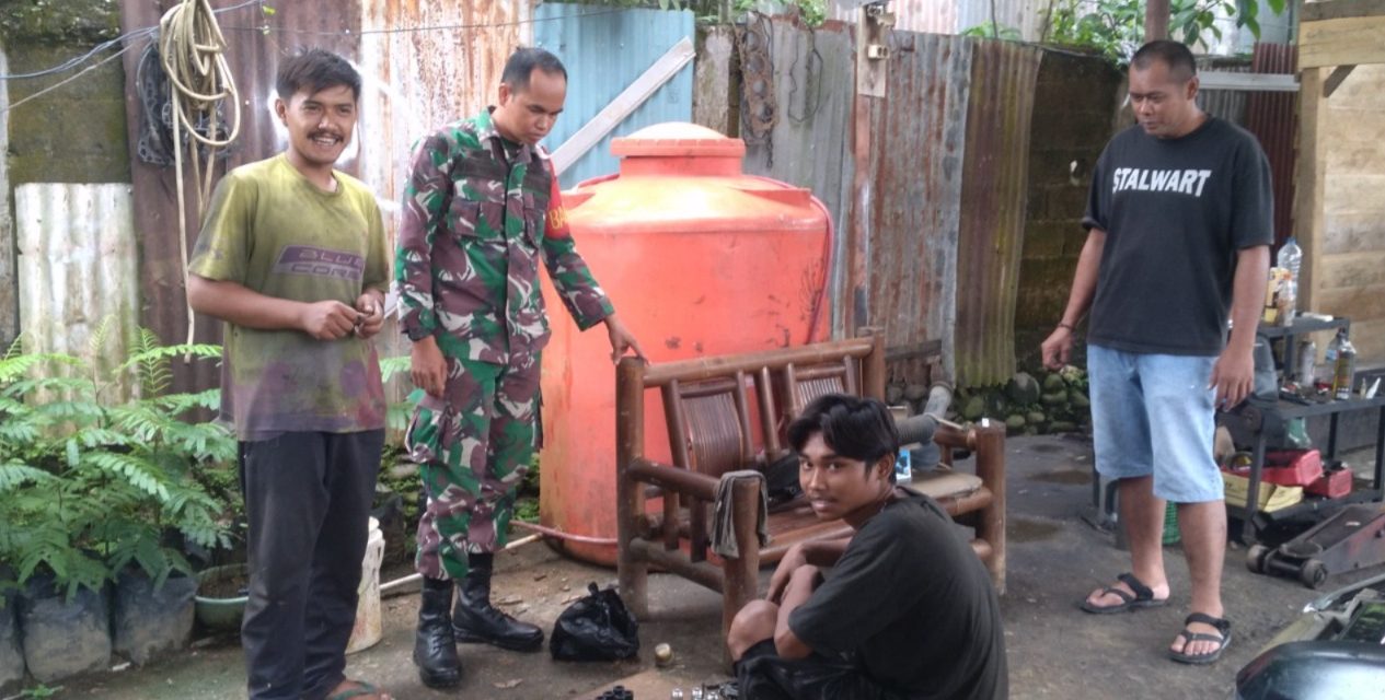 Serda M Kiki Yusnadi Laksanakan Komsos untuk Jaga Keamanan dan Ketertiban di Kelurahan Pematang Kandis