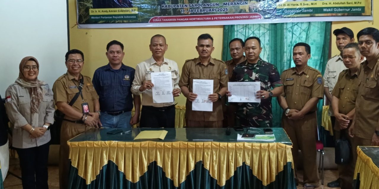 Pasiter Kodim 0420/Sarko Hadiri Rapat Koordinasi Percepatan Tanam Tanaman Pangan di Merangin