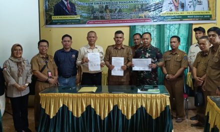 Pasiter Kodim 0420/Sarko Hadiri Rapat Koordinasi Percepatan Tanam Tanaman Pangan di Merangin