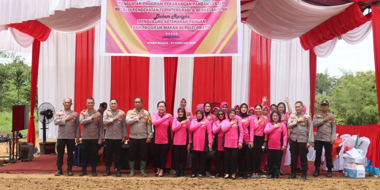 Wujudkan Ketahanan Pangan, Kapolres Tebo Ikuti Kegiatan Launching Program Pekarangan Pangan Lestari Untuk Makan Bergizi Gratis