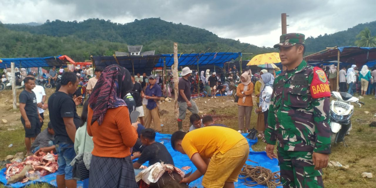 Acara Mantai Megang Adat, Babinsa Koramil 420-07/Sei Manau Laksanakan Patroli dan Pengamanan