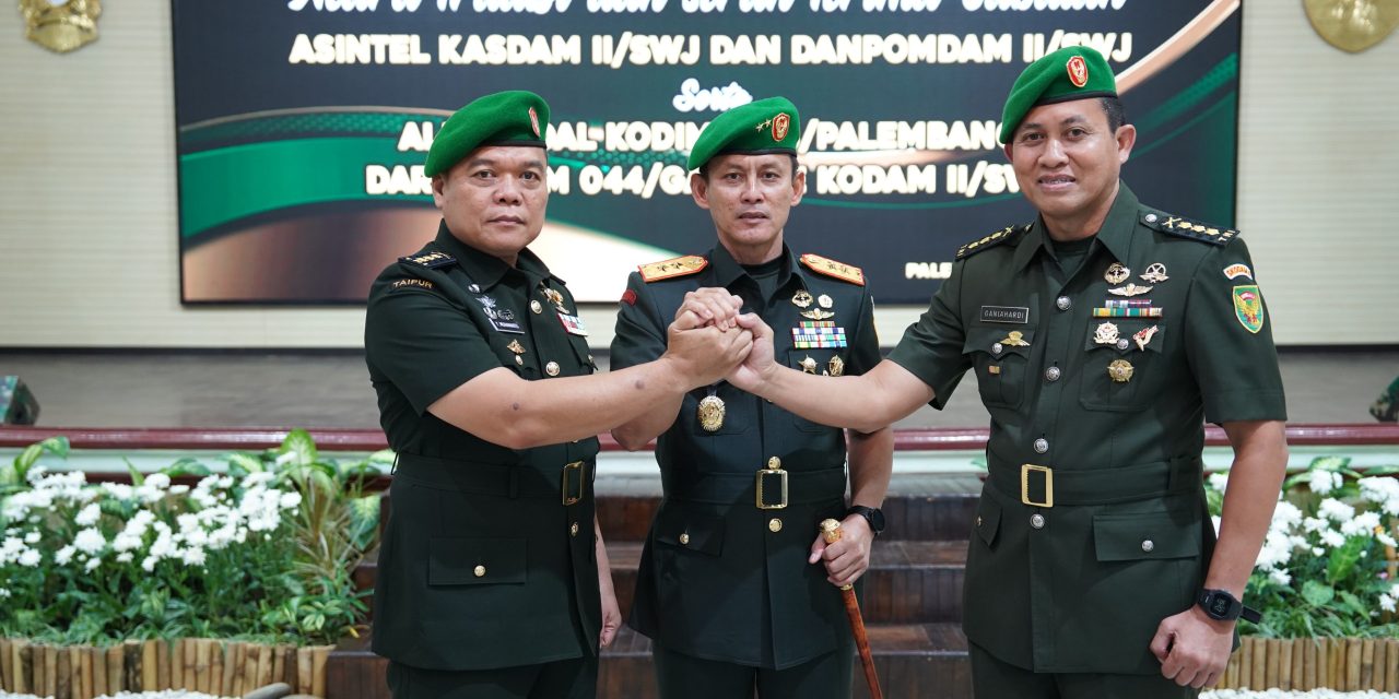 Pangdam II/Swj Pimpin Sertijab Dua Pejabat Kodam II/Swj