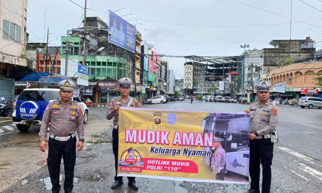 Satlantas Polresta Jambi Gencar Sosialisasikan Hotline Mudik Polri 110 Mudik Aman Keluarga Nyaman