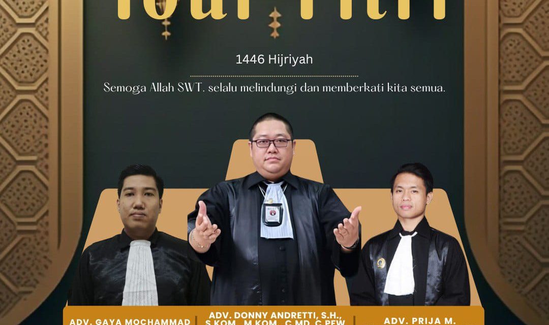 Segenap Keluarga Besar Feradi WPI KAWAN JARI – PMBI – SUBUR JAYA LAWFIRM – PT. KAWAN JARI GRUP Mengucapkan Selamat Hari Raya Idul Fitri 1446 H
