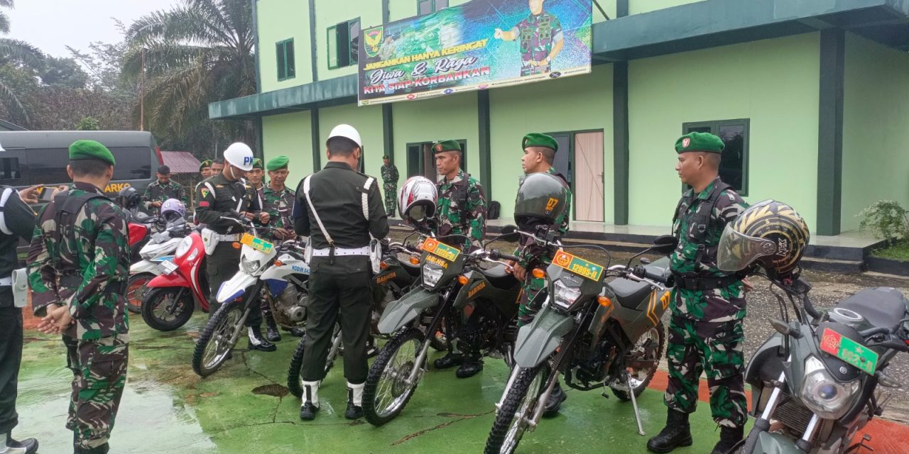 Sosialisasi Ops Gaktib dan Safety Riding di Kodim 0420/Sarko, Personil Diberikan Pemahaman Tertib Berlalu Lintas dan Kelengkapan Administrasi Kendaraan