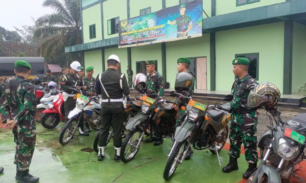 Sosialisasi Ops Gaktib dan Safety Riding di Kodim 0420/Sarko, Personil Diberikan Pemahaman Tertib Berlalu Lintas dan Kelengkapan Administrasi Kendaraan