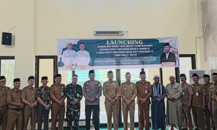 Dandim 0420/Sarko Diwakili Pabung Hadiri Launching Gerakan Masyarakat Cinta Masjid (Gesta Masjid) di Sarolangun